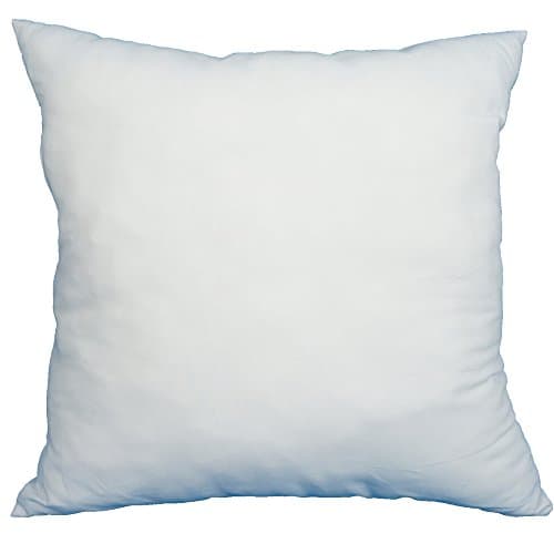 Cosette Square White Cotton Throw Pillow Insert, 18"x 18"