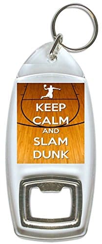 Keep Calm And Slam Dunk - Bottle Opener Keyring