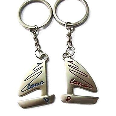 Ca&amp; (A pair)Sailing Interesting High-grade Stainless Steel Keychain Symbol of Love