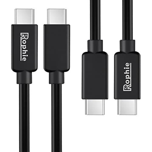USB Type C Cable, Rophie 2Packs (1.6ft+4ft) Hi-speed USB Type C to Type C (USB-C to USB-C) Cable for the new MacBook, Nexus 5x/6p, ChromeBook Pixel, Nokia N1 Tablet and More (Type C to C 0.5m+1.2m)