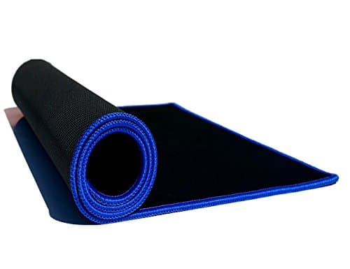 CDQ Large 60*30cm Mouse Mat / Pad, Laptop Pad Keyboard Mat/ Mouse Desk pad / Soft Rubber bottom Special Treated Weave Stitched Edges Slip Anti-Fray Silky Smooth, Suit For Gaming/ Office/ Home (Blue)