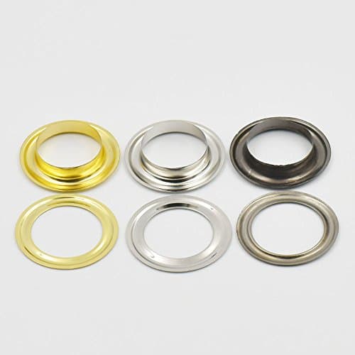 50 sets Grommets Eyelets 11/16 7/8 1 17.5mm 21.5mm 26.2mm for Clothes Self Backing Nickle Gold Black by Grommet Eyelets