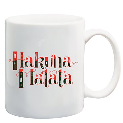 “Hakuna Matata” White Tea Coffee Mug Ceramic Coffee Tea Mug Perfect for Valentines/ Easter/Summer/Christmas/Birthday/Anniversary Gift