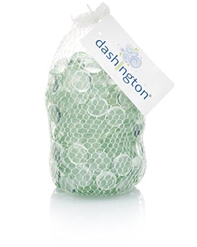 Dashington Flat Clear Marbles, Pebbles (2.5 Pound Bag) for Vase Filler, Table Scatter, Aquarium Decor, Gravel Accents 250-300 Marbles Per Bag