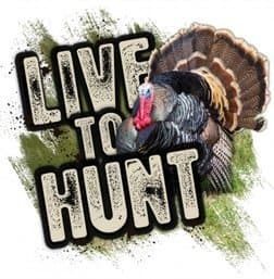 Live to Hunt Series Turkey Decal