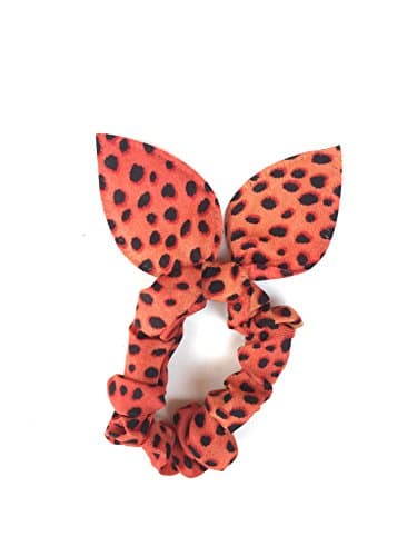 New Rabbit Bunny Ears Leopard Dot Scrunchie Hair band Elastic Hair Tie Ponytail Holder