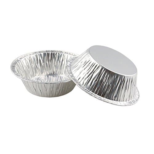 220Pcs Kitchen Disposable Baking Circular Egg Tart Tins Cake Cups Foil Tart Pie Pans