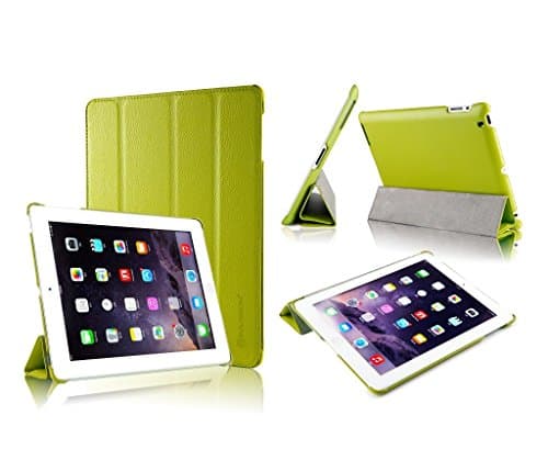Invision® iPad 2 3 &amp; 4 Smart Case Cover - Front and Back Protection With Magnetic Auto Wake/Sleep Function - Superior Design Features - Premium Quality PU Leather With Microfiber Inner Lining - Independently Recommended by "Which?" Magazine (iPad 2 3 4 Cover Green)