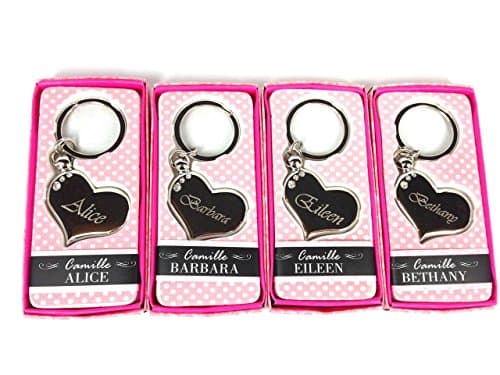 Personalised Ladies Name Keyring Keychains Gift Boxed - Pam