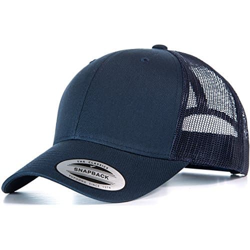 Mens Classic Retro Polycotton Trucker Snapback Cap