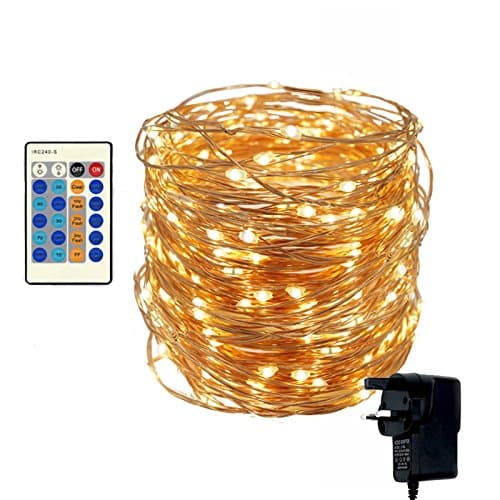 LED String Lights Fairy Starry Lights, 20m 200 Leds Warm White Waterproof, LED Copper Wire Firefly Lights Garden Patio Party Valentine's Day Wedding Christmas Tree Bedroom Outdoor Decoration