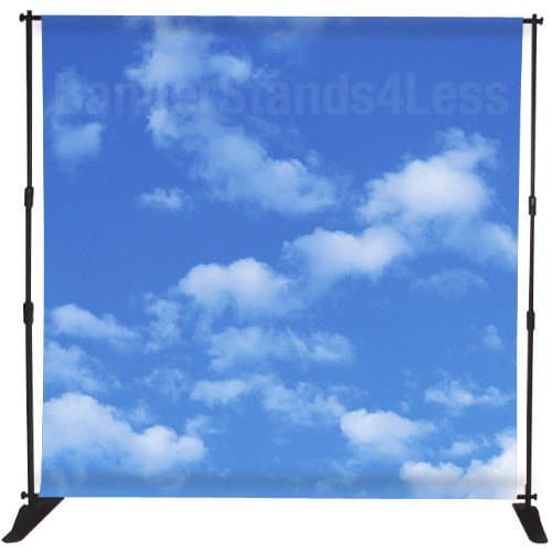 8x8 Ft Telescopic Banner Stand Step and Repeat Adjustable Backdrop Display Stand by 4Less