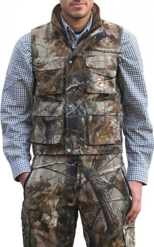 Textile Hunting Vest Stitchery Forest Pattern, Size:56