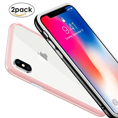 iPhone X Case iPhone X Bumper Case, MOSTY TPU Hybrid Protective Cover Thin Slim Bumper Frame Case for Apple iPhone X 10(2017),2 packs