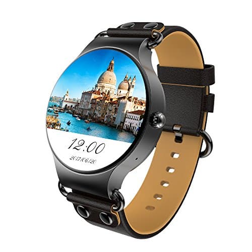 MTK6580 ROM 8G+RAM 512MB 3G WIFI Android 5.1 Smartwatch - kingwear All-In-One Smart Watch With Nano SIM Card Slot GPS Camera Heart Rate Monitor