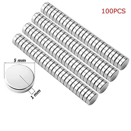 100 PCS 5 mm x 1 mm Bulk Small Round Disc Magnets Powerful Craft NdFeB Magnet N35