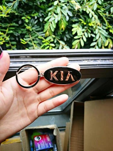 3D Chromed Car Logos Titanium Key Chain Car Keychain Ring Keyfob Metal Keyrings (Kia)