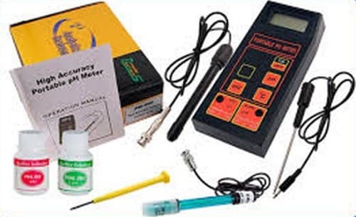 Gowe 3-in-1 High Accuracy Portable pH/mV/Temp Meter + Replaceable pH & ORP Electrodes + Temperature Probe + 2 Calibration Solutions