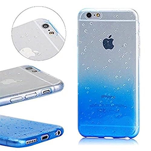 Ticase - iPhone 6 Plus / 6S Plus Case Ultra Slim Cover Flex TPU Gel Cover with Raindrop Waterdrop 3D Pattern, Anti-Scratch Case Protective Cover Shell Bumper - Dark Blue