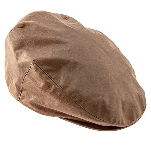 Heather Hats Buchanan Wax Flat Cap LRG Tan