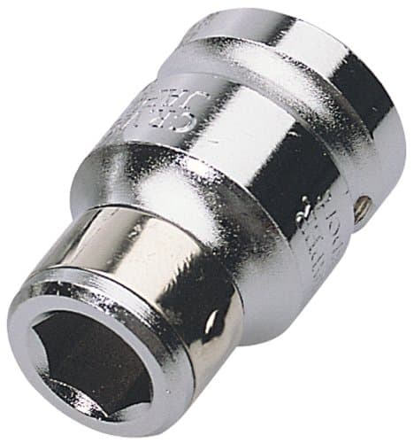 EXPERT 1/2" SQUARE DRIVE X 10MM HEXAGON SCREWDRIVER BIT HOLDING SOCKET - Expert Quality, insert bit holders with spring clip and ball bearing for secure bit holding. Forged from chrome vanadium steel hardened, tempered and chrome plated for corrosion protection. Display packed.