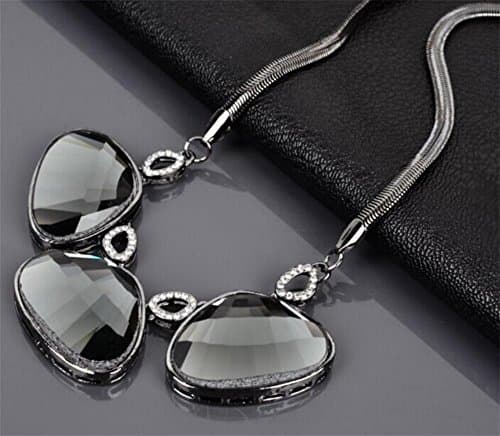 XX Retro Exaggerated Clavicle Chain , Black,black