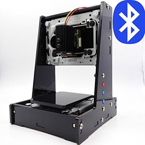 DIY laser engraving machine 1000mW laser carving machine marking machine Bluetooth wireless blue and blue light 1W Black,English , France ,Germany Language Support