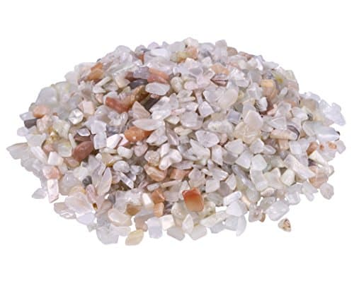 Mini Moonstone Tumblestones 100 Gram Chips 5 mm Diameter