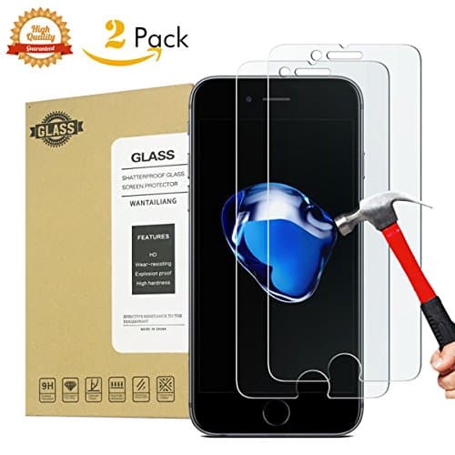 iSkyline iPhone 6 7 Tempered Glass Screen Protector for Apple iPhone 7/7Plus, iPhone 6S Plus, iPhone 6/6S 2016 (2-Pack) (For iphone 6/6S)