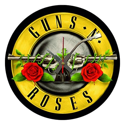 Iconic Guns & Roses vinyl record wall clock