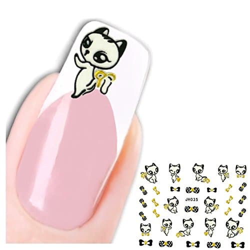 Just Fox – 3D Nail Sticker Foot Loop Bow Cat Nail Art False Nails