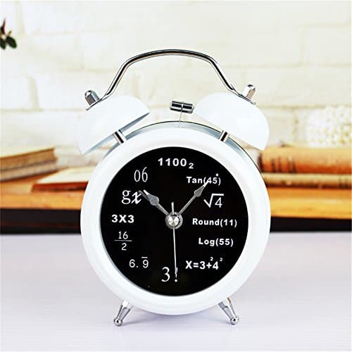 Sdfaw Creative muted night light tech number, the metal Bell alarm clock desktop clock