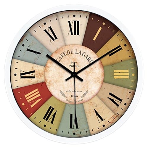 grte Wall Clock/Decorative Eastern Mediterranean European Rural Creative Wake/Wall Clock Quiet Lounge/Alarm Clock-D 12Cm