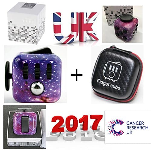 B-CREATIVE - SPECIAL EDITION FIDGET CUBE 'STARRY NIGHT/GALAXY PURPLE' 2017 Relaxation✔ Meditation✔ Therapy✔ ADHD✔ Stress relief✔ Anxiety✔ ADD✔ Concentration Tool✔ Desk Toy✔ Fun Dice *ACTUAL UK SELLER* (Purple Starry Night (Galaxy) Cube + Carry Case)