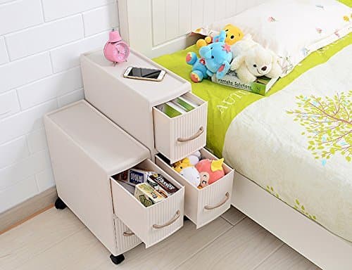 Ultra-Portable Slim Multi layer Drawer Storage Cabinet Kitchen and Bathroom Gap Rack