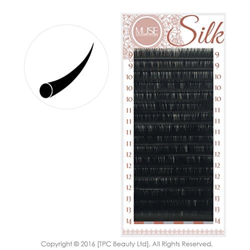 MUSE Silk Russian Volume Lashes Semi Permanent Individual Eyelash Extensions (0.12 C MIX)