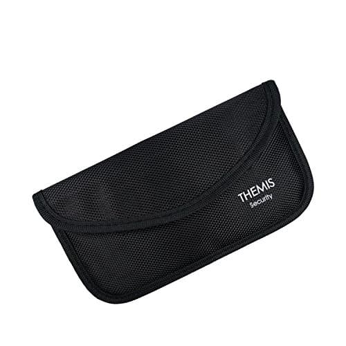 THEMIS Security - GEN3 Nylon Black XL - 3 Layer Shielding - GSM/LTE/RFID/NFC Shield Case - Suitable for iPhone 4-5s and 6 (Not 6s or 6+) Size, 2 Compartments