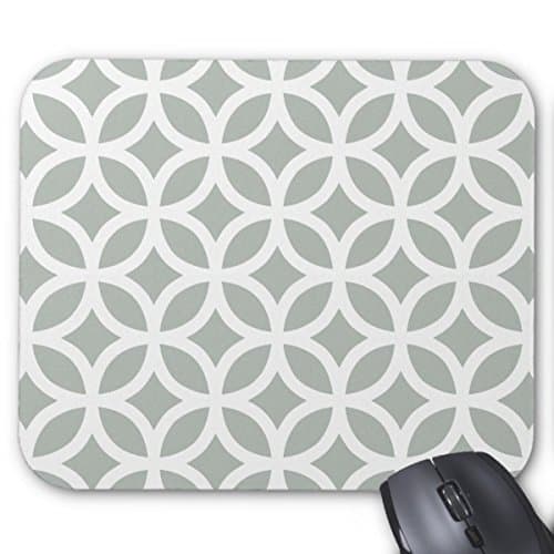Silver Gray Geometric Mouse Pad Mouse Mat Retro Pattern Unique Computer Mouse Pad