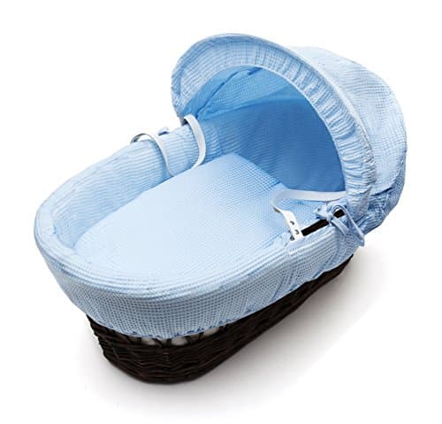 Kinder Valley Waffle Wicker Moses Basket, Dark