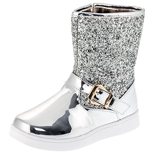 Eva Moda Girls' Boots Silver #113si Silber