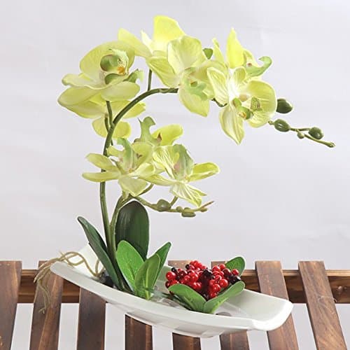 LVLIDAN Simulation Phalaenopsis Set Silk Flower Green