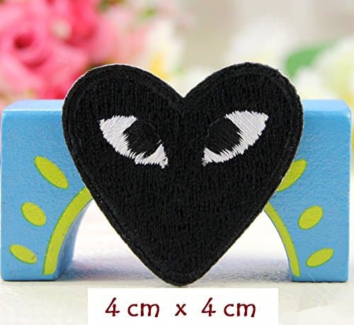 COMME DES GARCONS PATCH Love Heart All Colors Patch Embroidery iron on / Sew on Patch by Gadgets2Sel (COMME DES GARCONS PATCH Love Heart RED WITH SMILE Colors Patch Embroidery iron on / Sew on Patch by Gadgets2Sel)