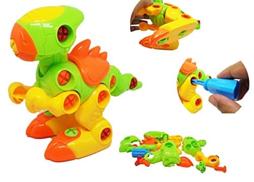 Goeous Assemble and Disassemble DIY Take-apart Pull Along Dinosaurs Toys,Stem Learning , Construction Engineering Building Play Set For Kids 3 Years and Up (Tyrannosaurus)