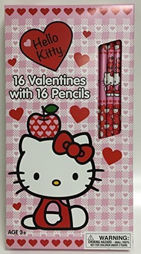 Hello Kitty Valentine's Day Cards with Pencils