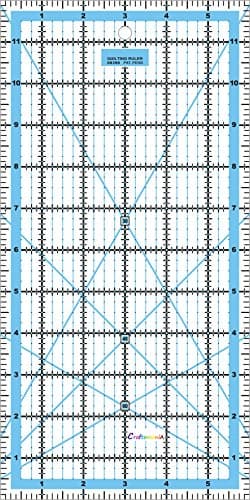 Quilting Patchwork Ruler Rotary Craft Rectangle Imperial - 12" x 6"