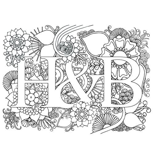 Personalised Couples Colouring Poster (A4)