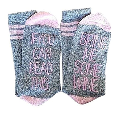 Hedie IF You Can Read This PLEASE Bring Me Some Wine Short Socks