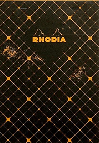 Rhodia Heritage Head Stapled Notepad, A5, 5/5 ruling - Black quadrille