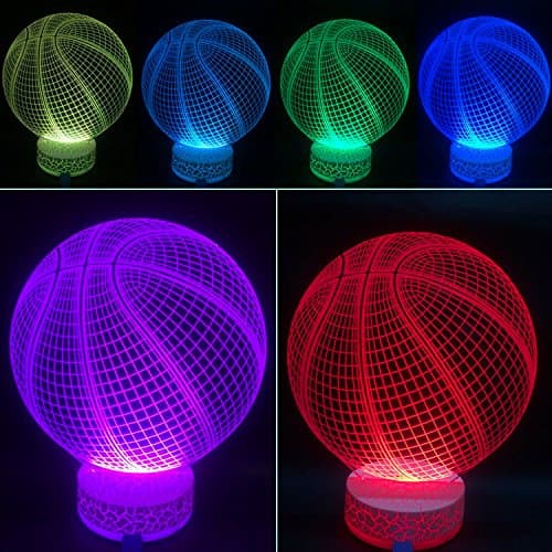 3D Illusion Night Light Basketball without battery
