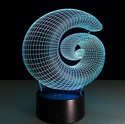 LUCKY GODDESS 3D Vision Effect LED Lamp Perfect Night light Home Office Decoration Bedroom Nightstand Bedside light with Smart Touch and 7 Color